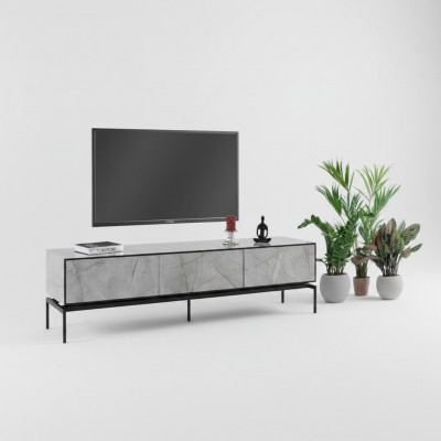 Sideboard RTV Lowboard Modern TV Stänner Wunnzëmmer Gro Holz Dësch