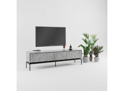 Sideboard RTV Lowboard Modern TV Stänner Wunnzëmmer Gro Holz Dësch
