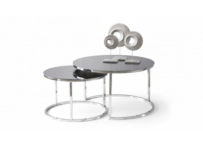 Couchtisch Luxus Set Niewentisch Kaffisdësch Sëlwer Wunnzëmmer Design