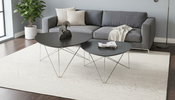 Grupp Couchtisch Beistelltisch Kaffisdësch Gro 2tlg Set Dësch Holz