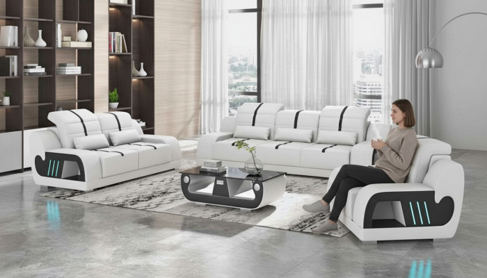 Couch Garnitur Luxus Canapé Garnitur Komplett Wäiss Konschtlieder Canapé 321