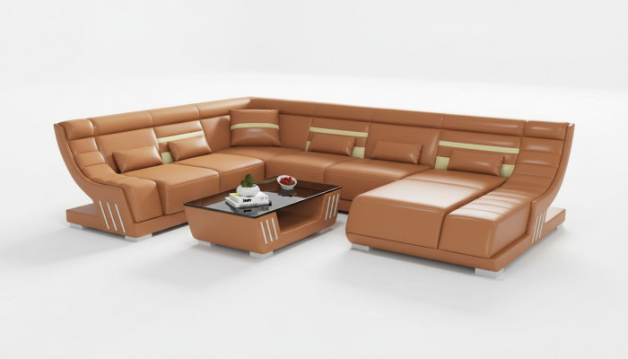 Design Sofen Wunnlandschaft Sofa U Form Ecksofa Brong Couchen Miwwelen