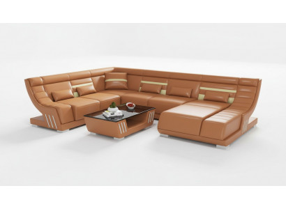 Design Sofen Wunnlandschaft Sofa U Form Ecksofa Brong Couchen Miwwelen