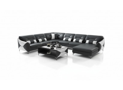 Grouss Wunnlandschaft Sofas U Form Ecksofa Lieder Sofa Schwaarz Konschtlieder.