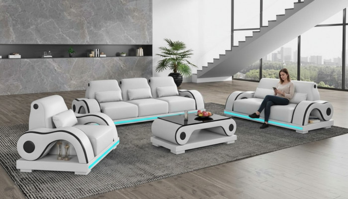 Canapé-Set, Sofa-Set, Luxus Komplett Wais Lieder-Couch, Canapé Modern Sofa