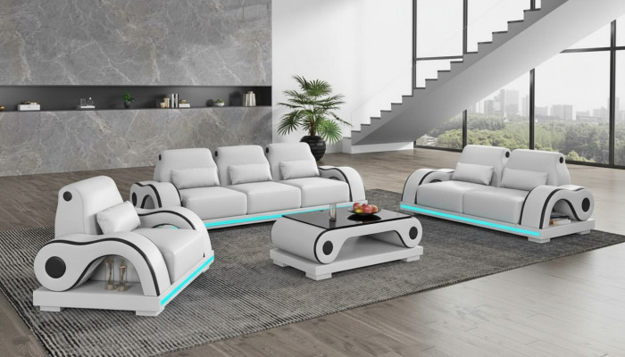 Canapé-Set, Sofa-Set, Luxus Komplett Wais Lieder-Couch, Canapé Modern Sofa