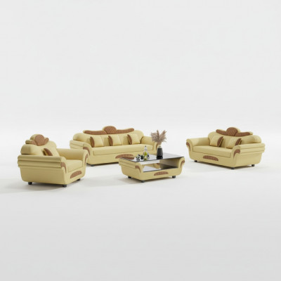 Couchsëtzer Sofasëtzer Lieder-Sofas Canapé Komplett 3 Deeler Sofasen Brong