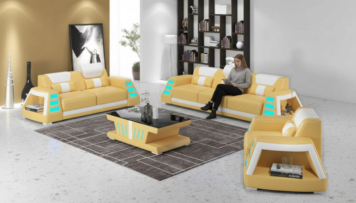 Couch Ensembel Sofa Ensembel Lieder Sofas Sofa Komplett 3-deel Set Giel Sofas