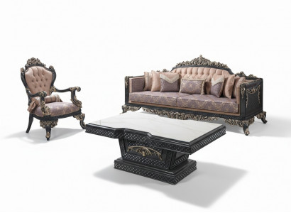 Luxus Canapé Set Komplett Canapé Set Grom Polstersofa Stoffsëff Sofasystem