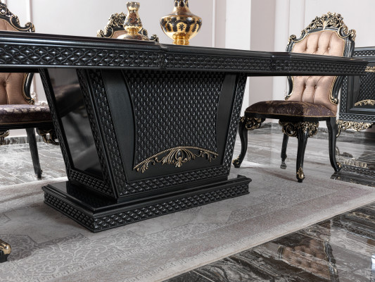 Iessgrupp Iesszëmmer Iessdësch Still Holz Set 12-tlg Gro Barock Sideboard
