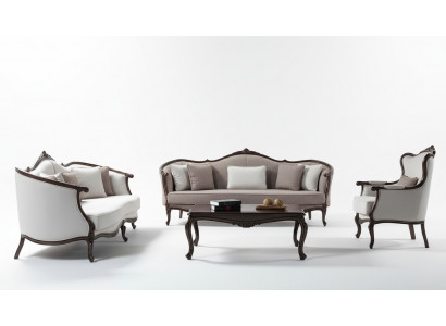 Sofagarnitur Dräisëtzer Fauteuil Stoffssofa Garnitur Gro Polstersofacouch