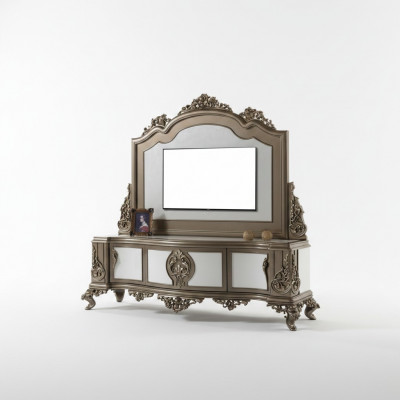 Wunnzëmmer RTV-Ständer TV-Sideboard Lowboard Holz Braun Dësch Luxus