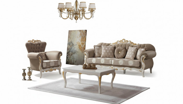 Couchgarnitur Sofagarnitur Polstersofa Stoffsofa Dräisëtzer Brong Set Sofa