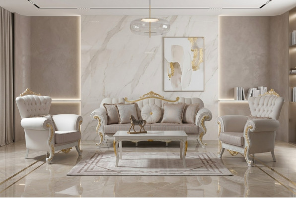 Garnitur Sofa Polstersofa Chesterfield Sofagarnitur Stoff Sofa Beige Sofas