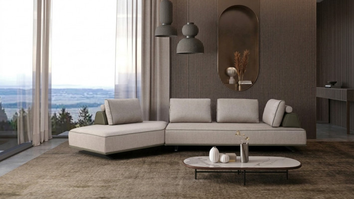 Ecksofa L Form Wunnzëmmer Sofa Polstersofa Gro Stoffsofa Couch Modern