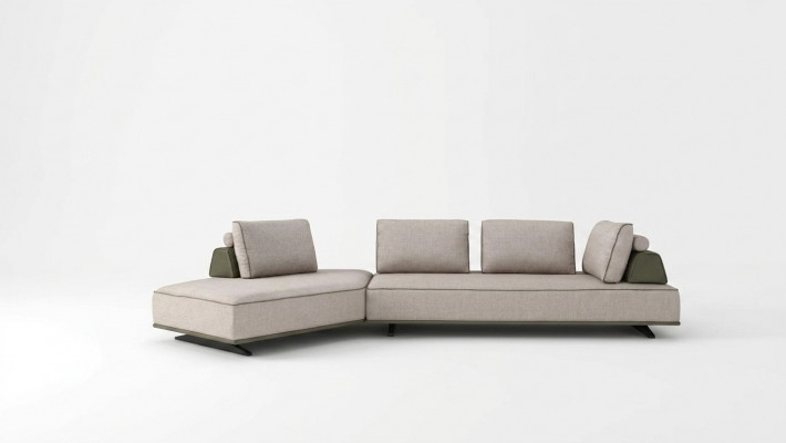 Ecksofa L Form Wunnzëmmer Sofa Polstersofa Gro Stoffsofa Couch Modern