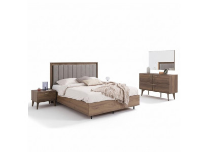 Komplett Garnitur Dobbelbett Holz 5tlg Schlofkummer Brong Bett Modern