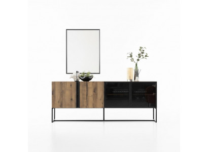 Anrichte Sideboard mat Spigel Grupp Kommode Holz Braun Iesszëmmer