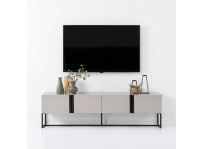 Sideboard TV Ständer Schafschratt RTV TV-Board Wunnzëmmer Wäiss Holz Modern