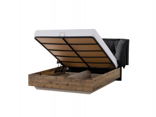 Luxus Schlofkummer Garnitur Duebelbett Bett Holz Set 7 Stéck Braun Modern