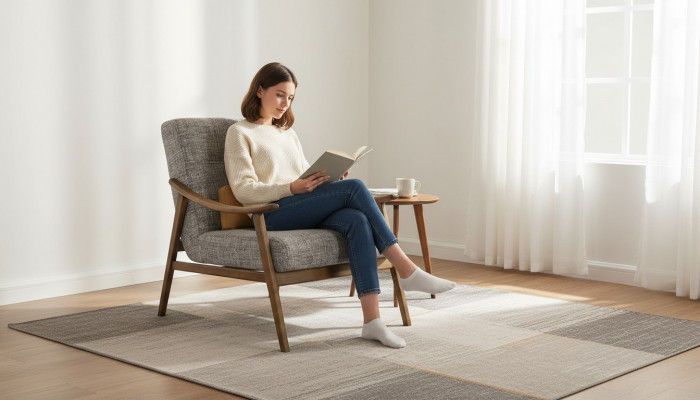 Sesselen Ohrsesselen Sëtzer Polyester Gro Stoff Wunnzëmmer Modern.