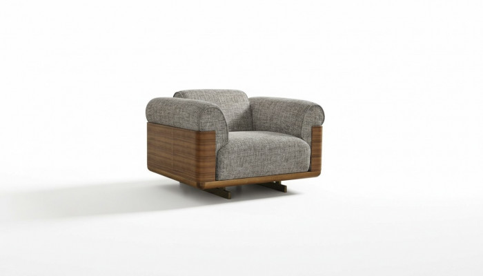 Fauteuil Stoffinski Fauteuil Sëtz Polyester Gro Wunnzëmmer Modern