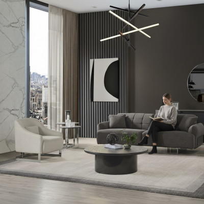 Couchen Polstersofa Gro Komplett Drësëtzeger Fauteuil Modern 2 Stéck Sofae Nei