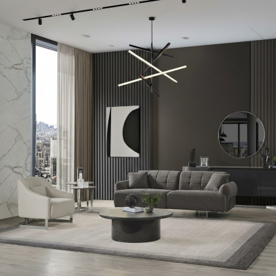 Couchen Polstersofa Gro Komplett Drësëtzeger Fauteuil Modern 2 Stéck Sofae Nei