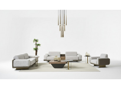 Grupp Canapéen Komplett Polstersofa Gro Stoffsofa Sofa-Garnitur 3tlg