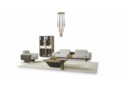 Garnitur Véiersëtzer Sofagarnitur Fotell Stoff Stoffsofa Modern Sofa