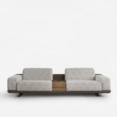 Viersëtz Sofa Couch 4 Sëtz Gro Stoff Modern Stoffsofa Polstersofa