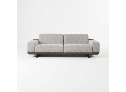 Däisitzer-Sofa 3 Sëtzer Polstersofa Grau Stoff Polyester Couch Modern
