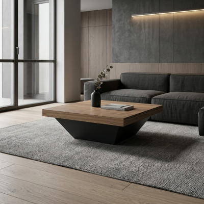 Couchtisch Dësch Beistelltisch Wunnzëmmer Braun Holzdësch Design Miwwelen