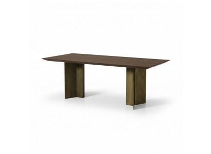 Iesszëmmerdësch Iessdësch Dësch Iesséck Iesszëmmer 208 cm Holz Brong Nei