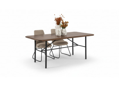 Iesszëmmerdësch Iessdësch Dësch Iesseck Iesszëmmer 205 cm Holz Brong