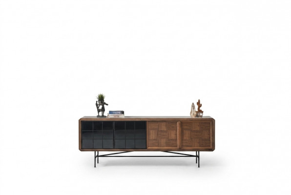 Dëschzëmmer Anrichte Sideboard Kommode Holz Braun Schaf Kommoden