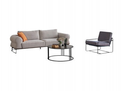 Canapé-Set Komplett Polstersofa Canapé-Set Gro Stoffsofa