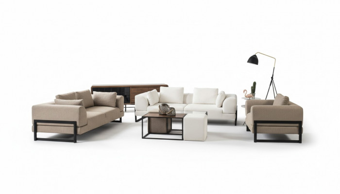 Sofagarnitur Komplett Polstersofa Canapégruppe Gro Stoff Stoffsofa