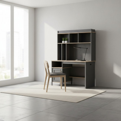 Schreifdësch Regaler Bureaudësch Computerdësch Holz Gro Kannerzëmmer