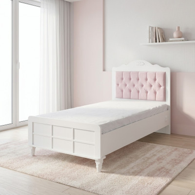 Kandebett, Bett, Kannerzëmmer, Kannerzëmmermiwwelen, Rosa, Holz, Chesterfield