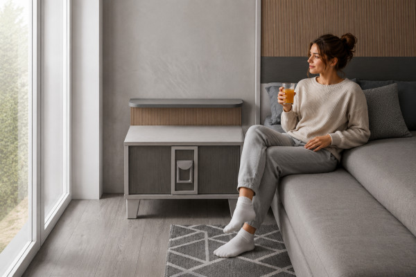 Nuetsdësch Nuetskonsolen Konsolen Holz Kannerzëmmer Modern Gro Meedchen
