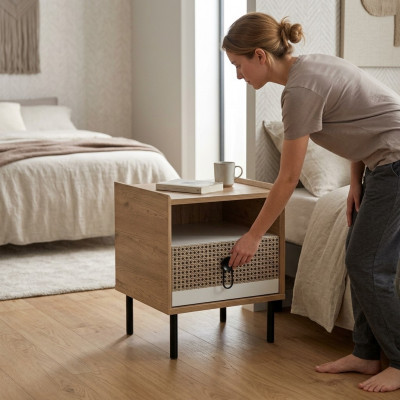 Nuetsdësch Nuetskonsol Konsol Holz Kannerzëmmer Modern Braun Dësch