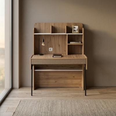 Schreifdësch Bürosdësch Computerdësch Brong Bürosmiwwelen Holz Dësch Regaler