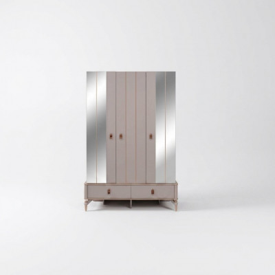 Luxus Kleederschaf fir Kanner aus Holz Schaf Beige Spigel