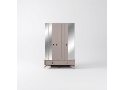 Luxus Kleederschaf fir Kanner aus Holz Schaf Beige Spigel
