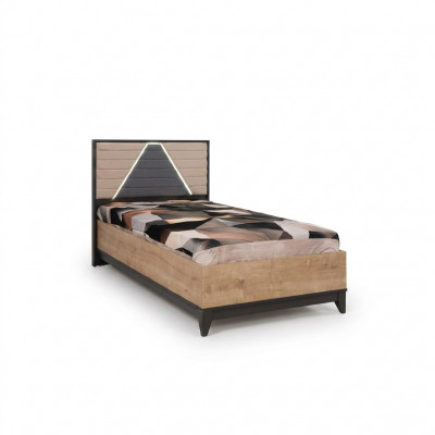 Kannerbett Bettrahmen Bett Kannerzëmmer Bettgesteller Braun Holz Better