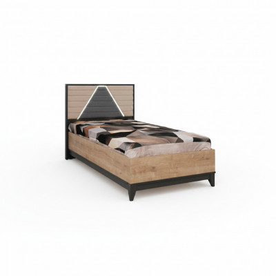 Bett 120 cm Kannerbett Bettgestell Kannerzëmmer Brong Holz Better Nei