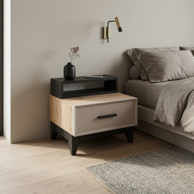 Kannerzëmmer Nuetsdësch Modern Nuetskonsolen Konsolen Holz Braun Dësch