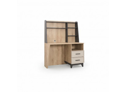 Schreibtisch Computerdësch Braun Kannerzëmmer Miwwele Holz Dësch Regal.