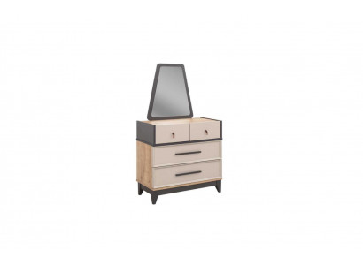 Grupp Kommode Garnitur mat Spigel Holz Kannerzëmmer Beige Konsole